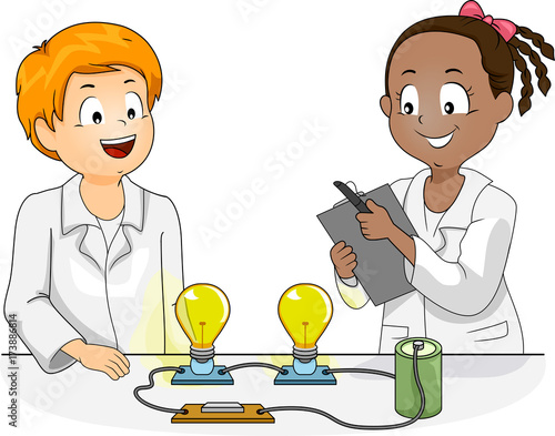 Kids Science Physics Experiment Illustration