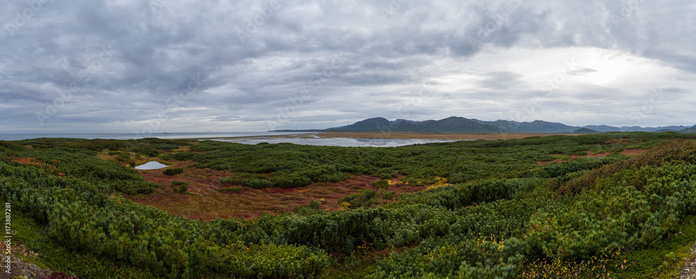 Obraz premium Markelovskaya River, Karagysniki Island, Russian Far East