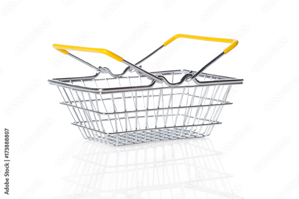 shopping basket on white shopping basket on white