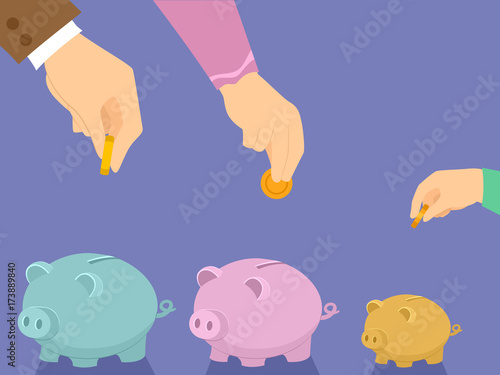 Hands Family Piggy Bank Sav...