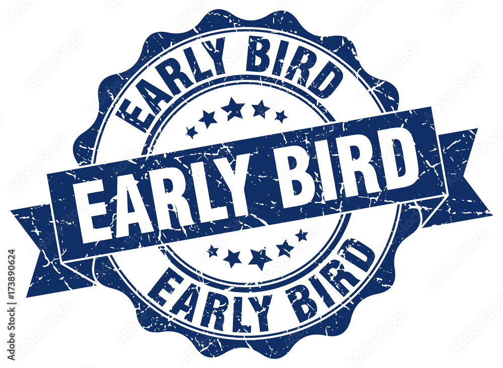 Fototapeta premium early bird stamp. sign. seal