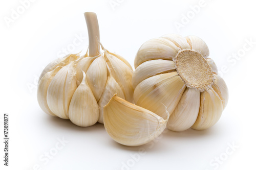 Garlic isolated on the white background. © gitusik