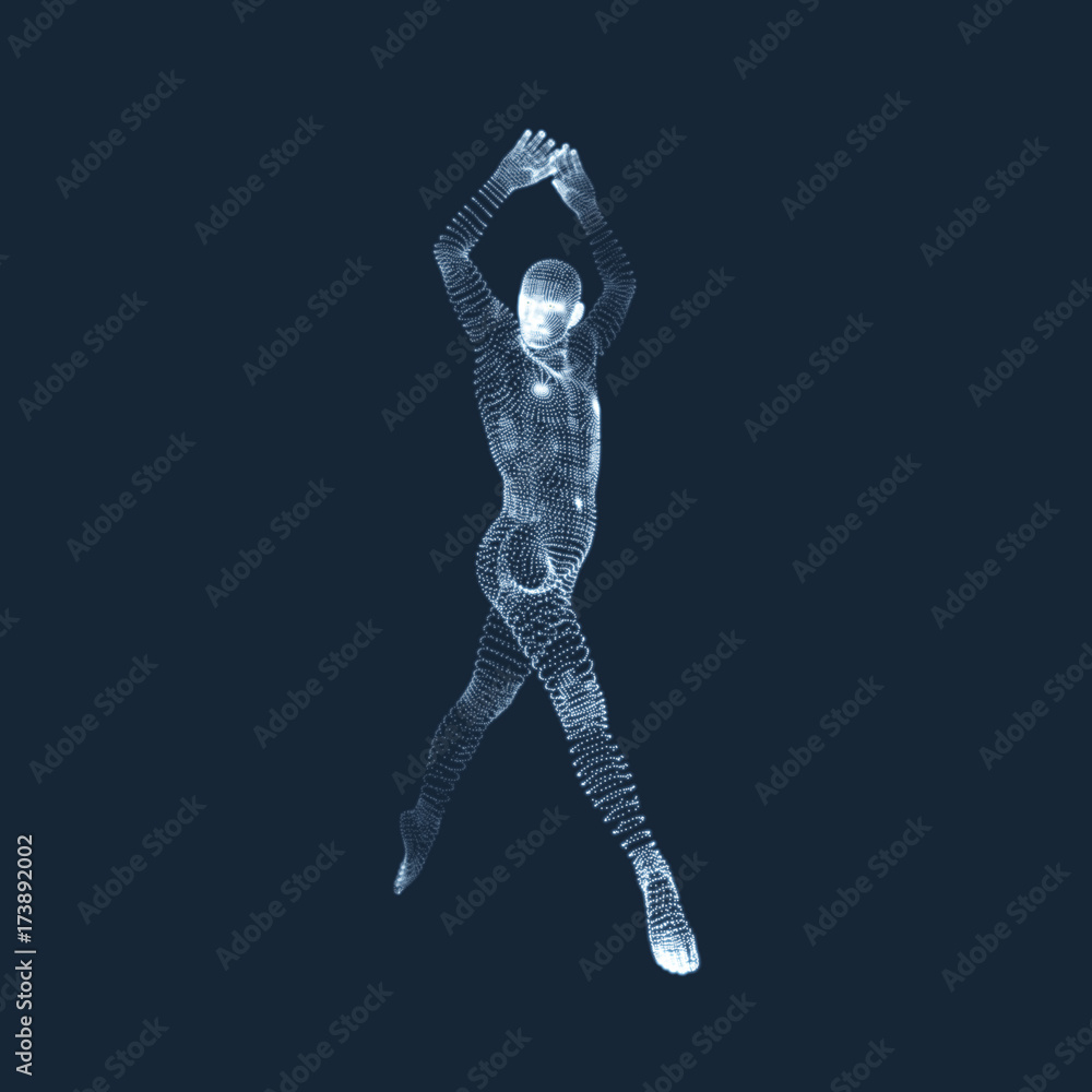 Gymnast. Man. 3D Human Body Model. Gymnastics Activities for Icon Health and Fitness Community. Vector Graphics Composed of Particles. Gymnast. Man. 3D Human Body Model. Gymnastics Activities for Icon Health and Fitness Community. Vector Graphics Composed of Particles.