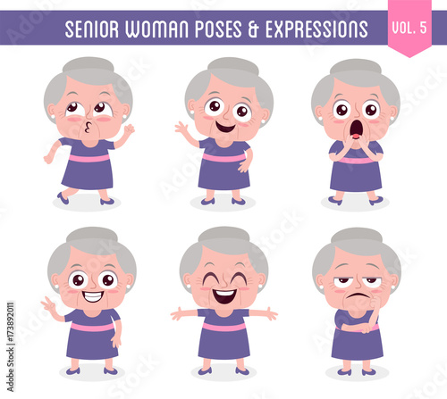 Senior woman poses and expressions (Vol. 5 / 8)
