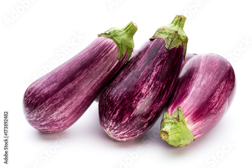 Wallpaper Mural Fresh eggplants, aubergine on a white background. Torontodigital.ca