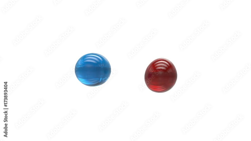 two balls collide. with alpha channel two balls collide. with alpha channel