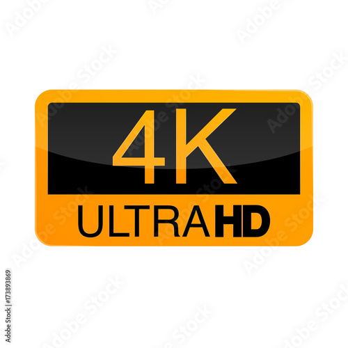 Logo 4K Ultra HD. Vector illustration of 4K video.