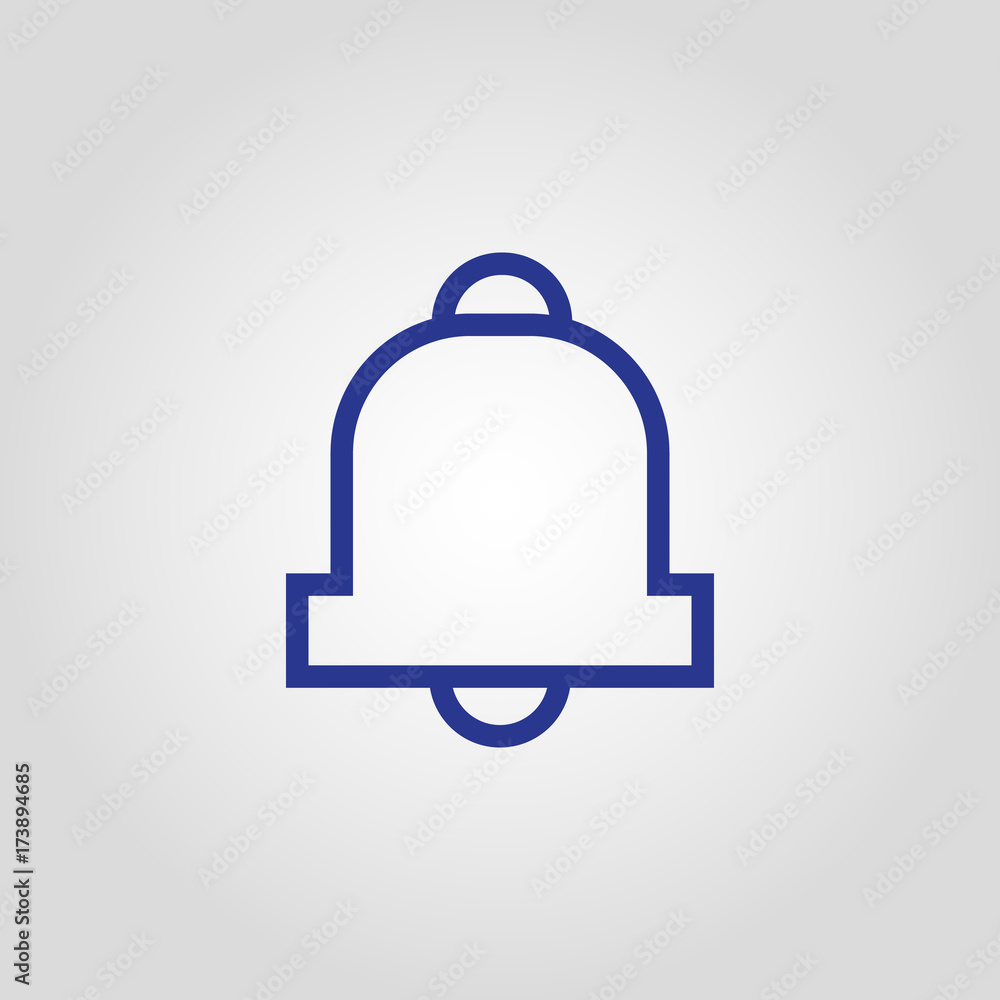 ring or bell flat isolated vector icon