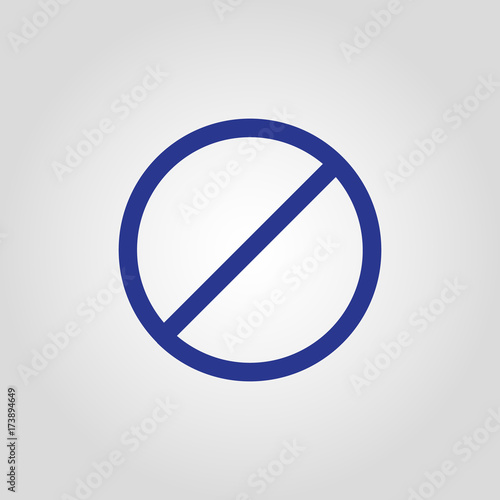 no access flat isolated vector icon