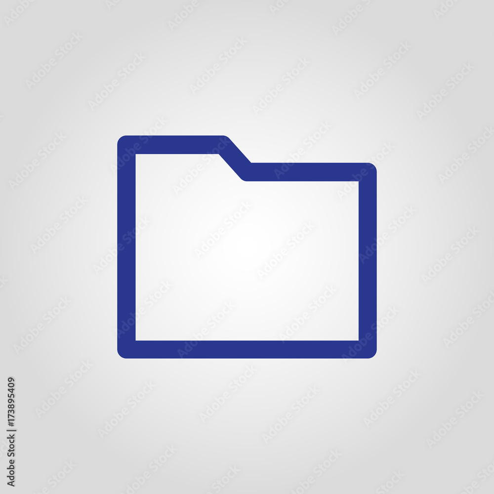 Isolated flat vector folder icon for web or app development Isolated flat vector folder icon for web or app development