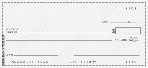 Blank Check with Open Space for Your Text
