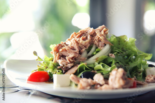Foto Fresh tuna salad , Italian snack food