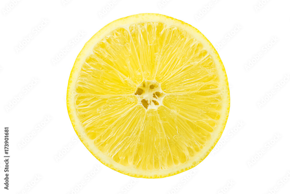 Surface of cuted lemon isolated on white background with Clipping path Surface of cuted lemon isolated on white background with Clipping path