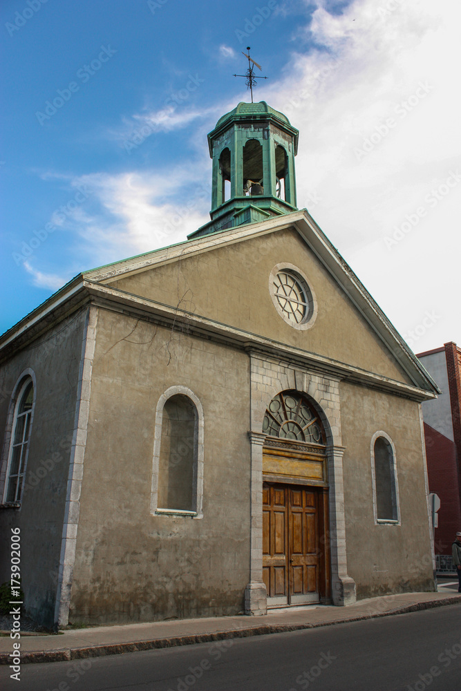 old church on a street of canada old church on a street of canada