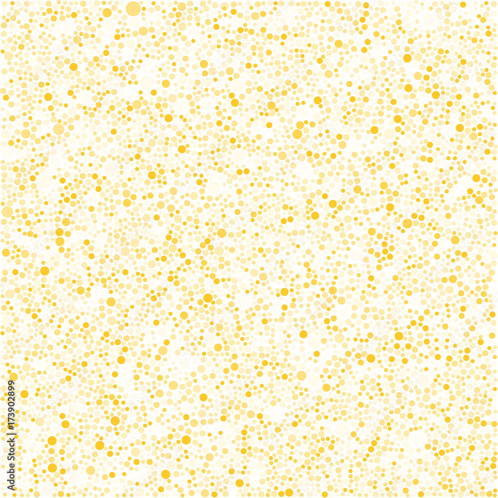 Orange Bubbles Circles on White Background Dots