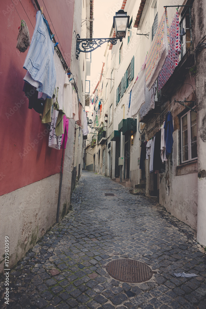 Old European city street