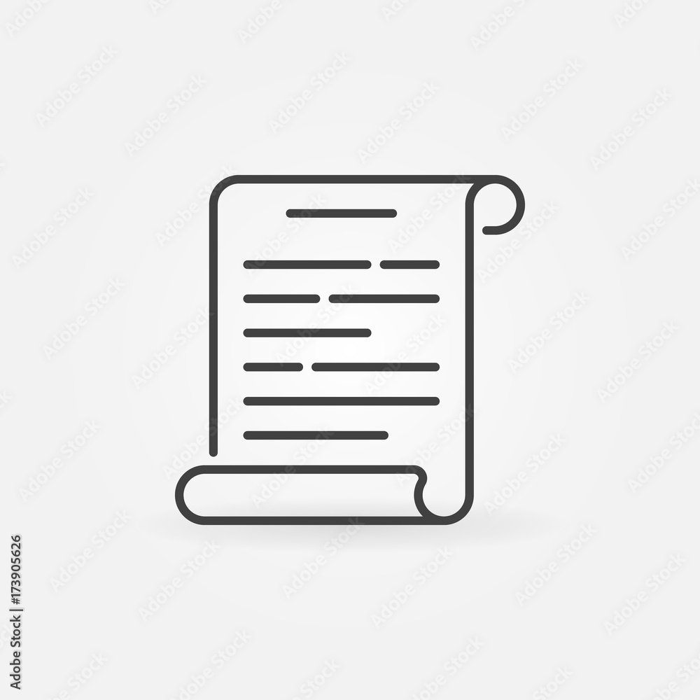 Scroll outline icon Scroll outline icon