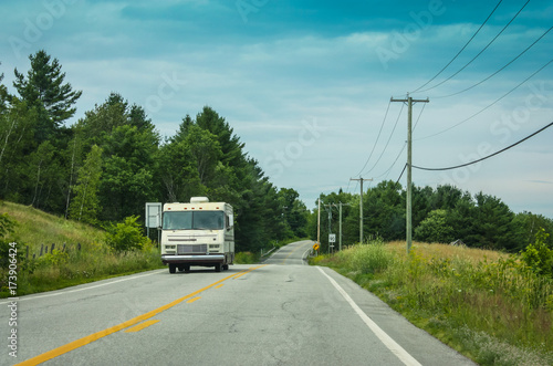 old RV on a road trip