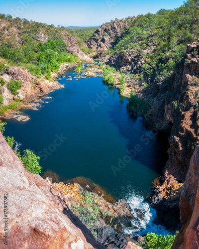 Panoramic view from above at Edith Falls  Northern Territory  Australia.