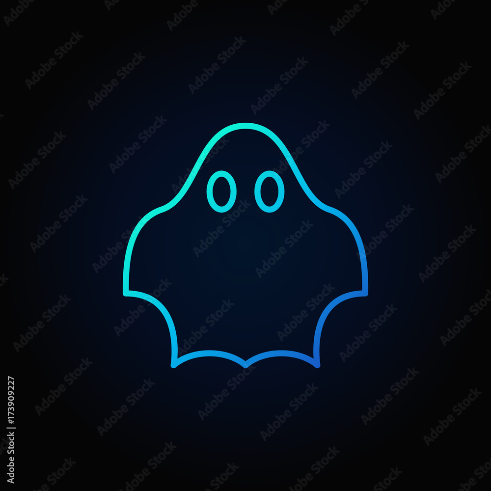Ghost blue vector icon Ghost blue vector icon