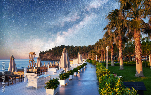 Papier peint Beautiful embankment for walking and sport in Amara Dolce Vita Luxury Hotel