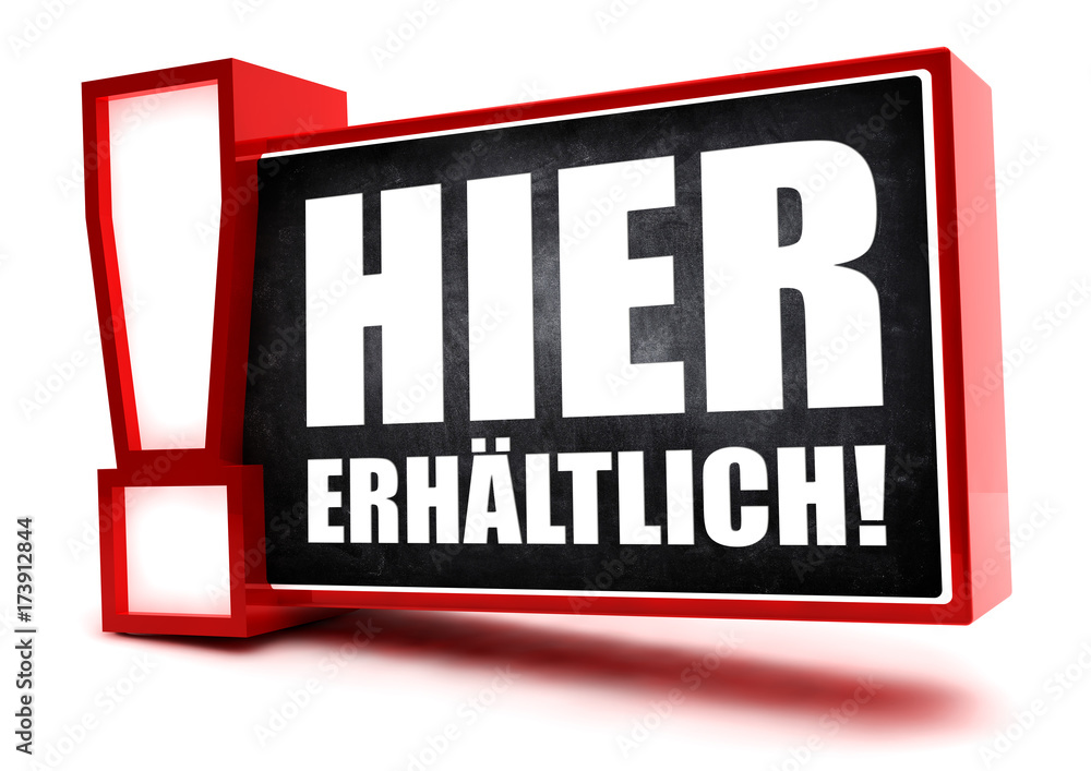Hier erhältlich! Button, icon StockIllustration Adobe Stock