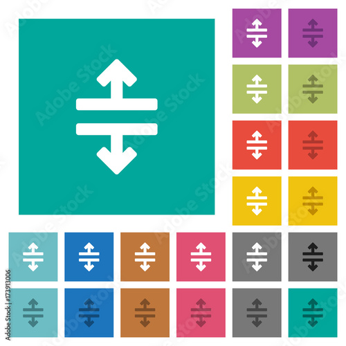 Horizontal split tool square flat multi colored icons