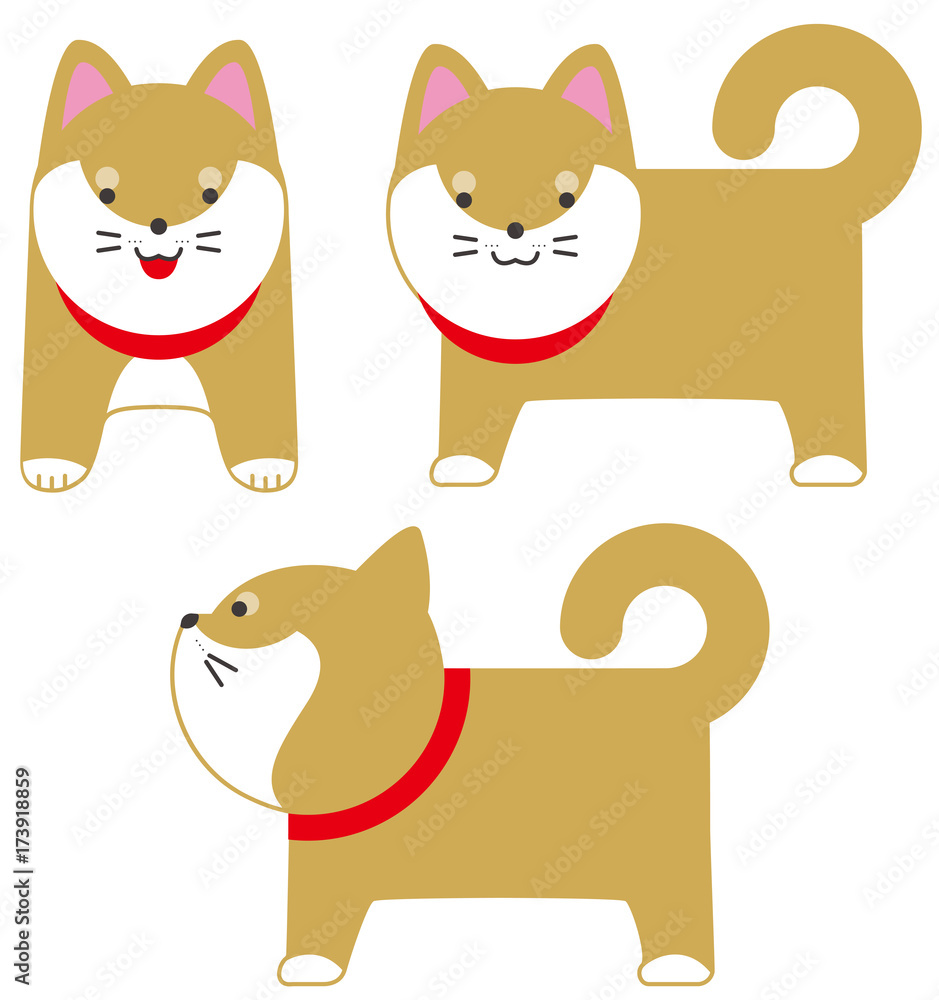 柴犬キャラクター Stock Vector Adobe Stock