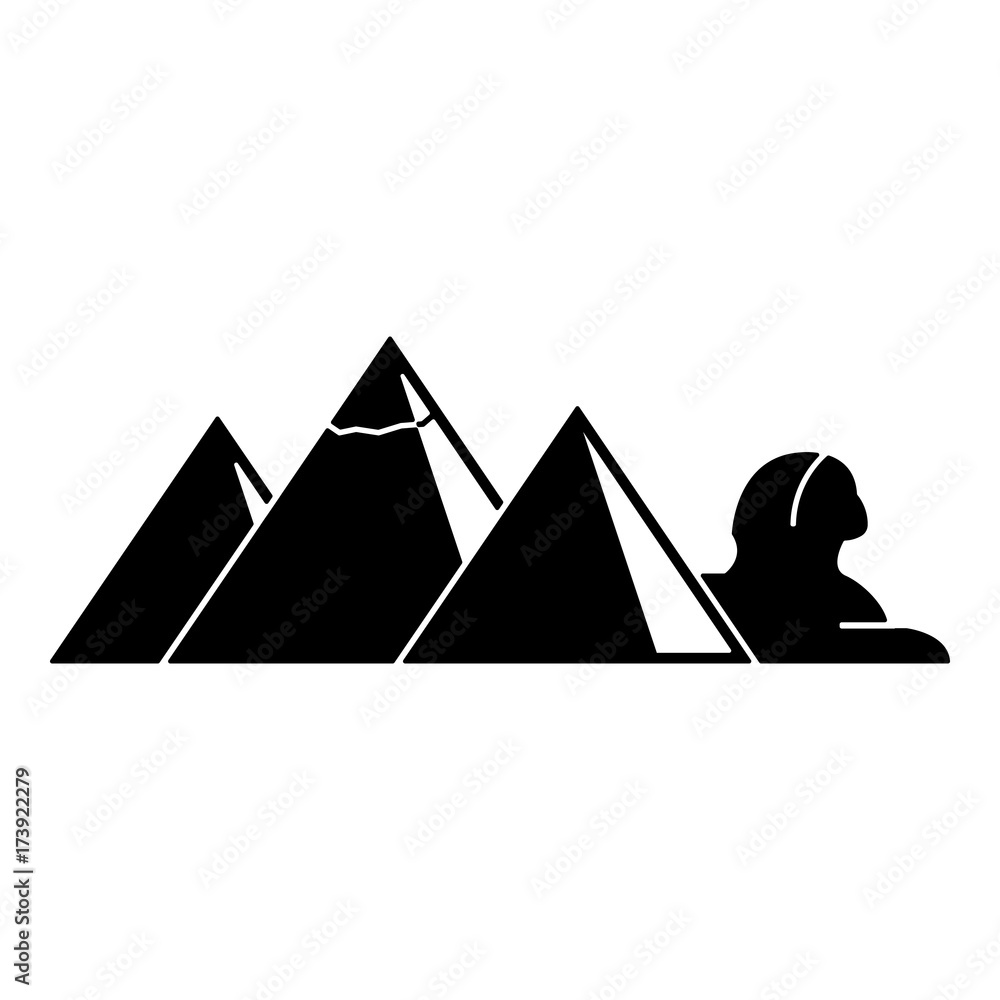 Wahrzeichen Icon - Pyramiden und Sphinxs Stock Vector | Adobe Stock