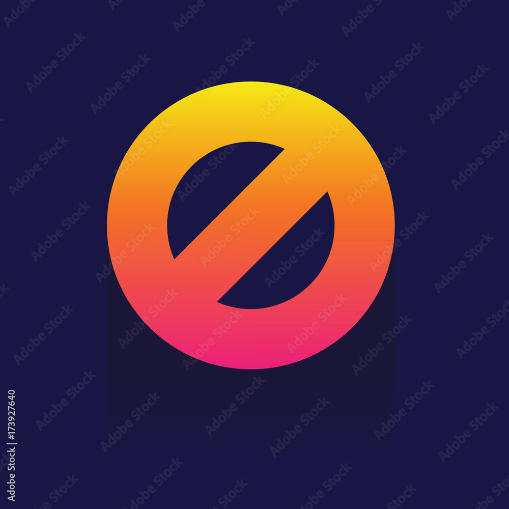prohibition icon on blue background. Vector illustration. logo. Symbols. web prohibition icon on blue background. Vector illustration. logo. Symbols. web