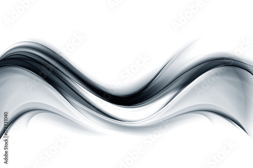 Gray silver modern bright waves art. Blurred pattern effect background. 