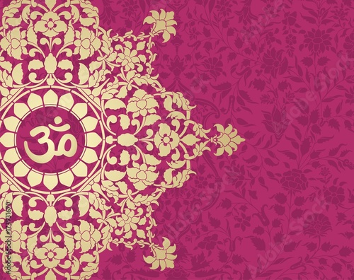 aum syllable, paisley design ,Hinduism, India