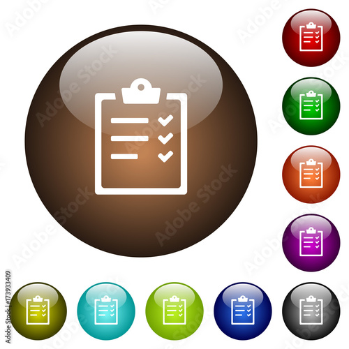 Task list color glass buttons
