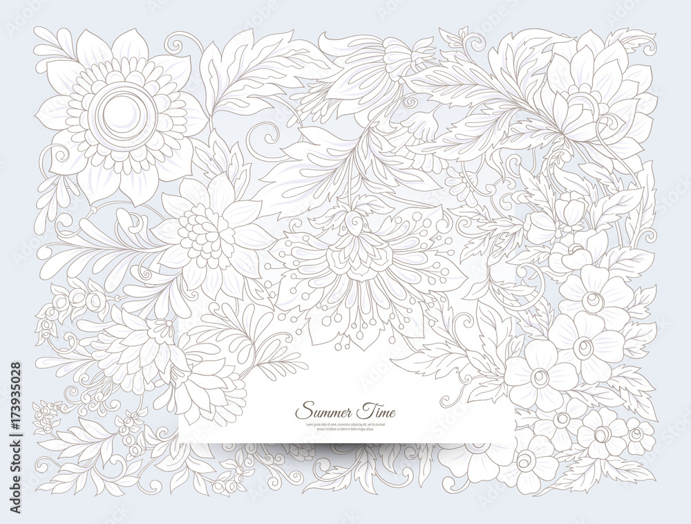 Fototapeta premium Banner, poster, invitation background with abstract decorative s