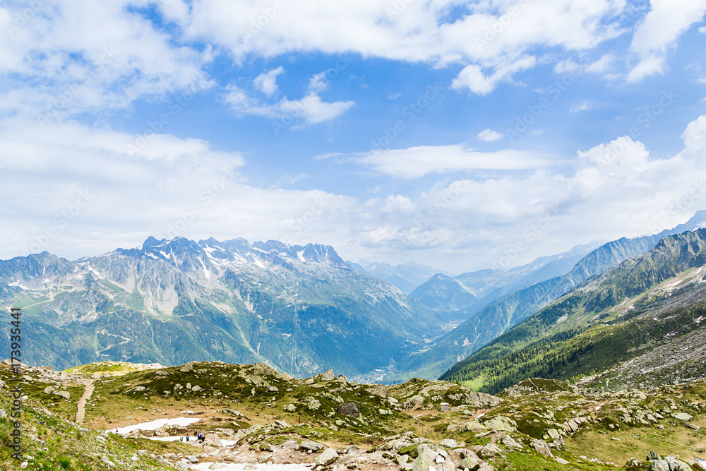 View from the Aiguille du Midi, Chamonix, France