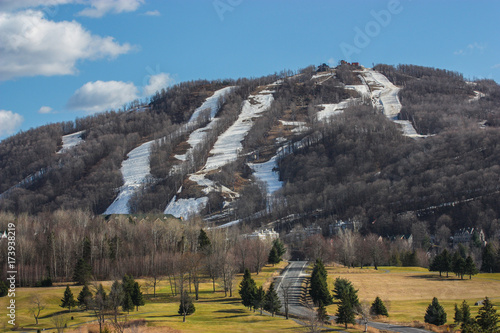ski hill with golf course