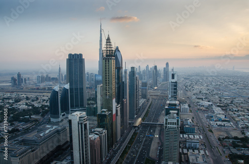 panoramic views of downtown of dubai city © Mariana Ianovska