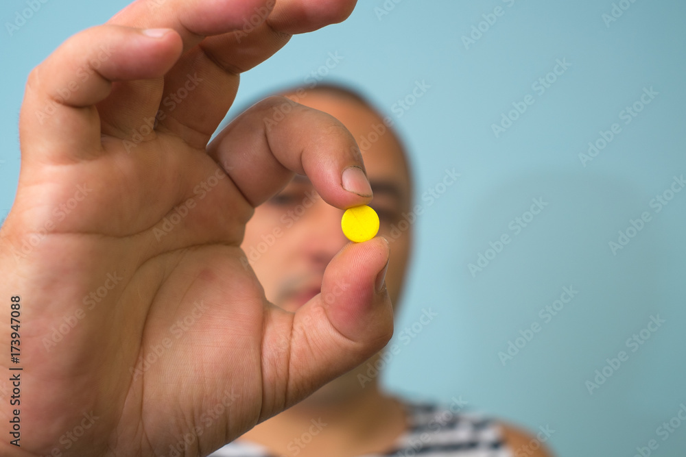 Man with pills Man with pills