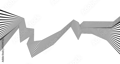 black and white stripe line pattern abstract graphic optical art