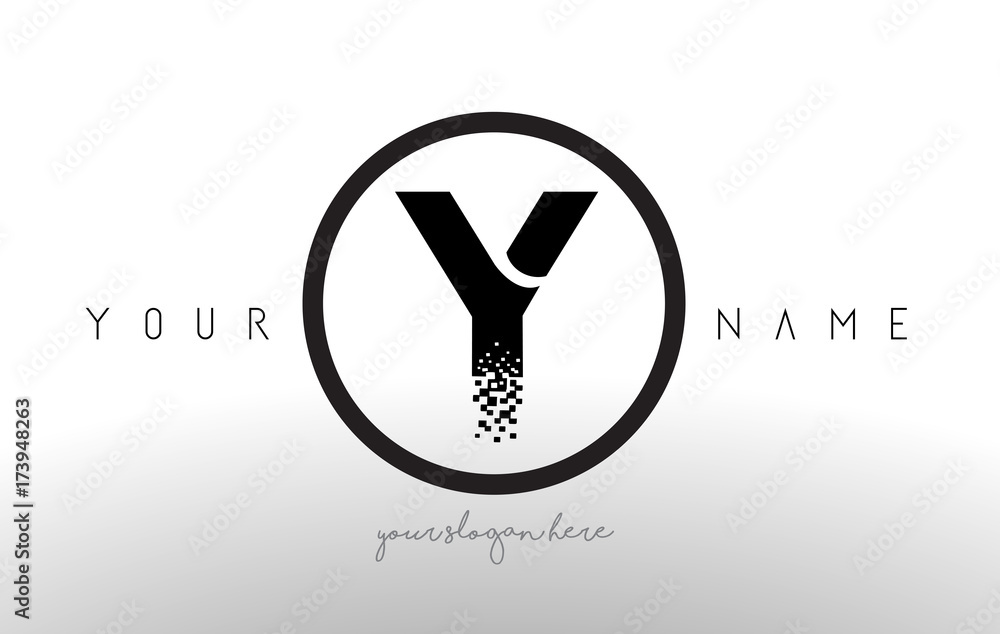 Y Logo Letter with Digital Pixel Tech Design Vector. Y Logo Letter with Digital Pixel Tech Design Vector.