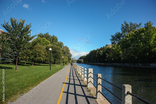 Rideau canal in Ottawa, Canada during summer