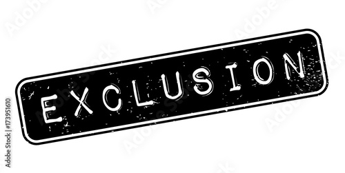 Exclusion rubber stamp. Grunge design with dust scratches. Effects can be easily removed for a clean, crisp look. Color is easily changed.