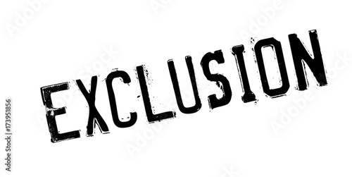 Exclusion rubber stamp. Grunge design with dust scratches. Effects can be easily removed for a clean, crisp look. Color is easily changed.