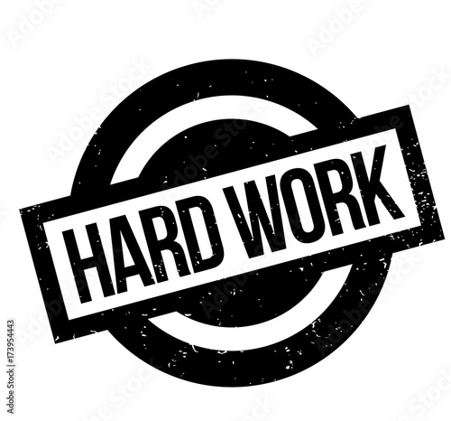 Hard Work rubber stamp. Grunge design with dust scratches. Effects can be easily removed for a clean, crisp look. Color is easily changed.