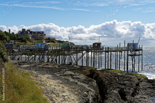 Cabanes de p  cheur sur pilotis