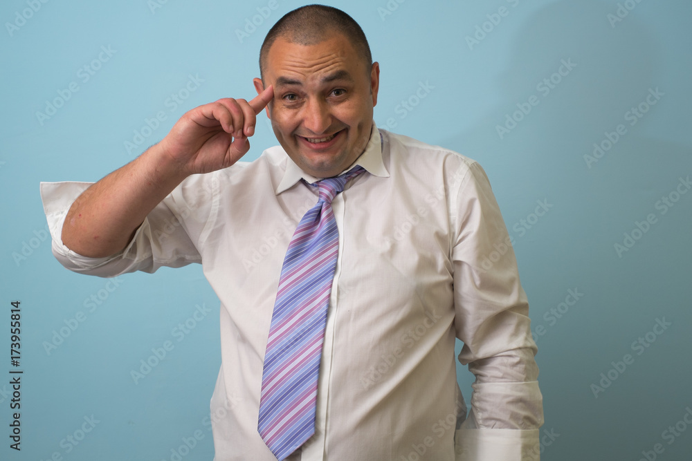 businessman finger fool businessman finger fool