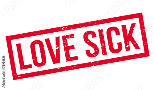 Love Sick rubber stamp. Grunge design with dust scratches. Effects can be easily removed for a clean, crisp look. Color is easily changed.