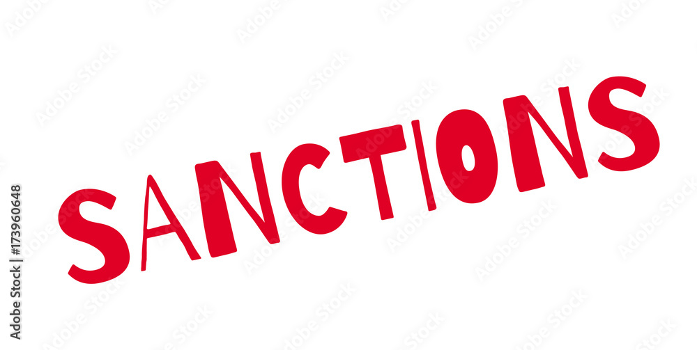 Sanctions rubber stamp. Grunge design with dust scratches. Effects can be easily removed for a clean, crisp look. Color is easily changed. Sanctions rubber stamp. Grunge design with dust scratches. Effects can be easily removed for a clean, crisp look. Color is easily changed.