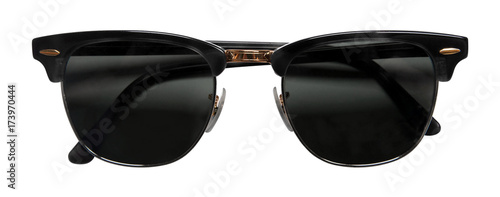 Bilde på lerret Black sunglasses isolated white background with clipping path