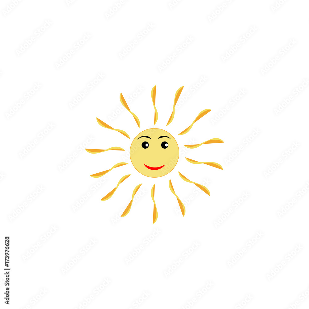 The sun sign on white background The sun sign on white background